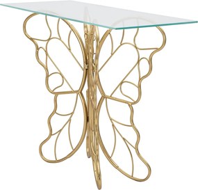 Consola Butterfly, Mauro Ferretti, 110x40x76 cm, fier, auriu