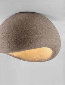 Plafoniera design modern, Stone Brown, AERE, L 40cm