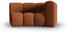 Modul pentru canapea Lupine in semicerc cu tapiterie din tesatura structurala, cupru