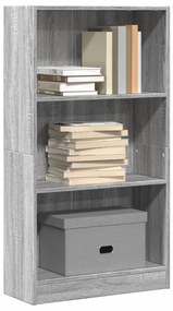 vidaXL Bibliotecă, gri sonoma, 60x24x109 cm, lemn prelucrat