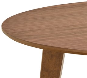 MAZZONI EXPORT ROXY Nucă Naturală - MASĂ ROTUNDĂ DE LEMN PENTRU BUCĂTĂRIE/SUFRAGERIE RETRO