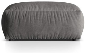 Taburet modular gri cu tapițerie din catifea Martina – Micadoni