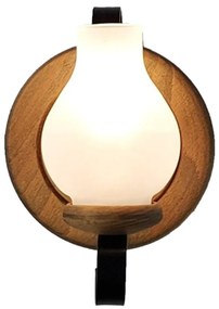Aplica de perete rustica fabricata manual din lemn Roata WOOD-RO-AP1