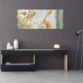 Tablou - Cactuși înfloriți (120x50 cm)
