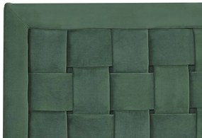 Pat matrimonial 140 cm LIMO (poliester) (verde închis) (cu somieră). 1022886