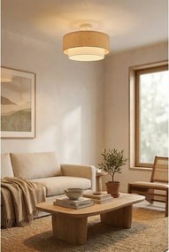 Brilagi - Lustră LED aplicată BOHO ECO, 1xE27/10W/230V, Ø 40 cm, bej/crem