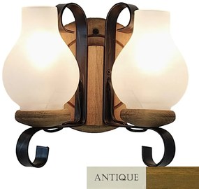 Aplica de perete rustica fabricata manual din lemn Roata WOOD-RO-AP2