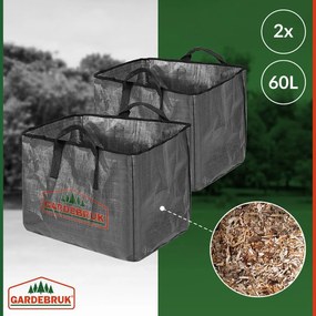 Tocător de grădină DIOX + 2x sac de 60 l, 3100W negru/verde Gardebruk
