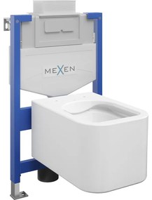 Mexen set WC încastrat cadru Felix XS-U cu vas de toaletă Elis, Albă - 6853391XX00
