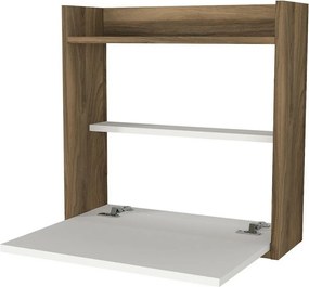 Birou pentru laptop Alb și nuc