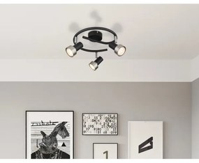 Spot Globo 57917-3N MASON 3xGU10/25W/230V negru/auriu