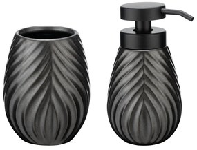 Set de accesorii de baie gri antracit din ceramică Idro – Wenko