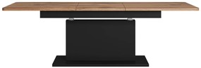 Masa extensibila Busetti stejar wotan/negru mat L126-167 cm