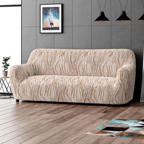 Gaico Huse bielastice UNIVERSO NOU bej cu dungi fotoliu triplu (l. 170 - 220 cm)