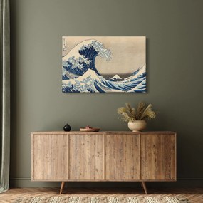 Tablou - Katsushika Hokusai, Under the Wave off Kanagawa, reproducere (90x60 cm)