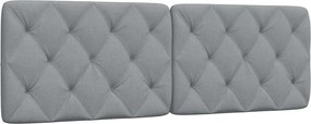 vidaXL Pernă tăblie de pat, gri deschis, 160 cm, material textil