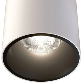 Spot LED aplicat, plafoniera design tehnic Alfa alb 7cm, 3000K