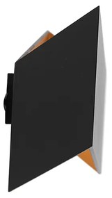 Lampa de perete de design neagra cu auriu - Fold