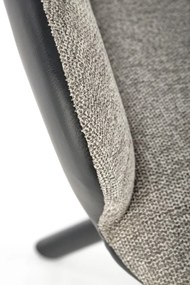 Scaun tapitat K494 gri/negru