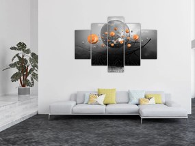 Tabloul cu bile portocalii (150x105 cm)