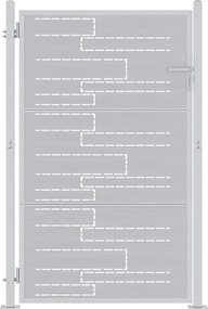 vidaXL Poartă de grădină Argintiu 85 x 120 cm Oţel inoxidabil