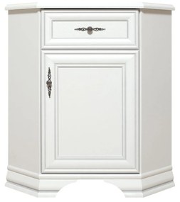 Comoda de colt Kenya alba 59/59/90 cm