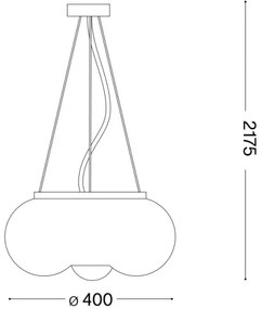 Lustră LED pe cablu Ideal Lux ARIZONA 3xGX53/9W/230V d. 40 cm alb