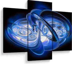 Tabloul abstract albastru (90x60 cm)