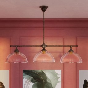 Candelabru stil neoclasic din alama si abajur ceramic Elide