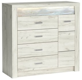Comodă Indie 17 (cu iluminat LED) (craft alb). 1057801