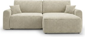 Set de canapea extensibila reversibila in forma de L NORDEN TILIA 250x140 cm, crem