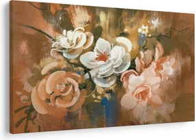 Tablou -Buchet de flori pictat (90x60 cm)