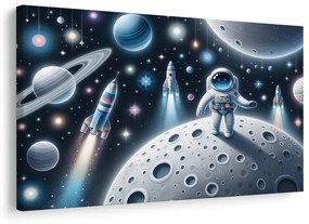 Tablou astronaut pentru copii pe Lună