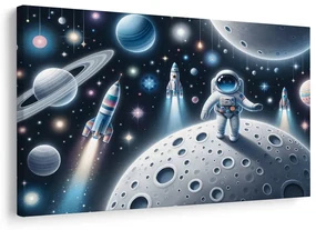 Tablou astronaut pentru copii pe Lună