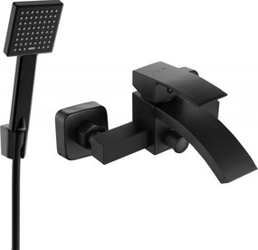 Mexen Libra R45 baterie cadă cu set de duș, negru - 74513R45-70