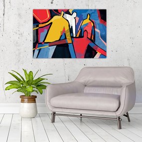 Tablou - Abstract bărbați (90x60 cm)