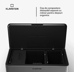Klarstein Yuma, coș de gunoi, 40 l, inclusiv compostor, cu picioare, filtru de mirosuri