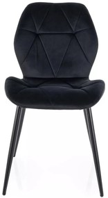 Scaun Rick velvet negru/negru Blu19