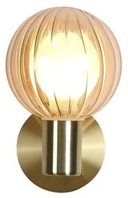 Aplica baie Protectie IP44 metal alama, sticla champagne Luminsphere