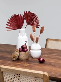 Scaun dining bej din rattan si bumbac Pablo