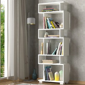 Biblioteca Blok, 60 x 19.5 x 165 cm, Alb