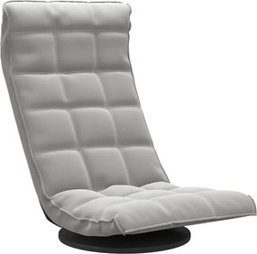 vidaXL Scaun de podea pivotant, gri deschis, catifea