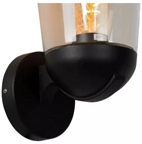 Lampă de perete de exterior Lucide 27837/01/30 TULSA 1xE27/40W/230V IP44 negru