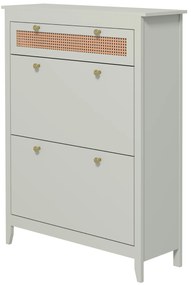 HOMCOM Sertar pentru 12 perechi de pantofi, cu 1 sertar extensibil, 2 sertare pliante, comodă pentru pantofi, 88 x 30 x 120 cm, Verde | Aosom Romania