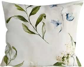 Set 2 huse decorative pentru perne din microfibra KARDA 45x45 cm, alb