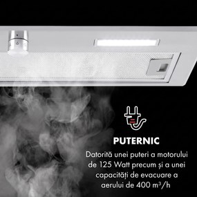 Klarstein Simplica, hotă, încorporat, 70 cm, extracție aerului: 440 m³ / h, LED, oțel inoxidabil