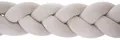 Bara de protectie impletita din catifea pentru patut BUMPER BEIGE 240 cm bej