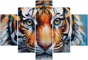 Tablou - Vedere a unui tigru, pictură (150x105 cm)