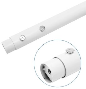 Picior IFL pentru mese de gradinita, FI40 mm, Inaltime reglabila 400-520 mm, finisaj alb mat
