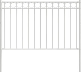 vidaXL Element de gard Alb 170 x 130 cm Oțel